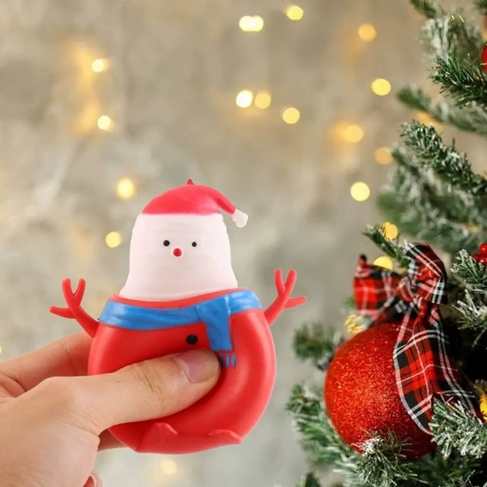 クリスマス スノーマン スクイーズ玩具セット、ストレス解消ボール