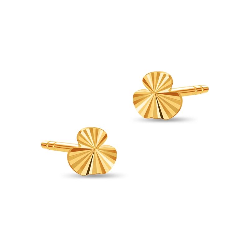 SK Jewellery SK 916 Frilled Gold Earrings Trio Bundle 2
