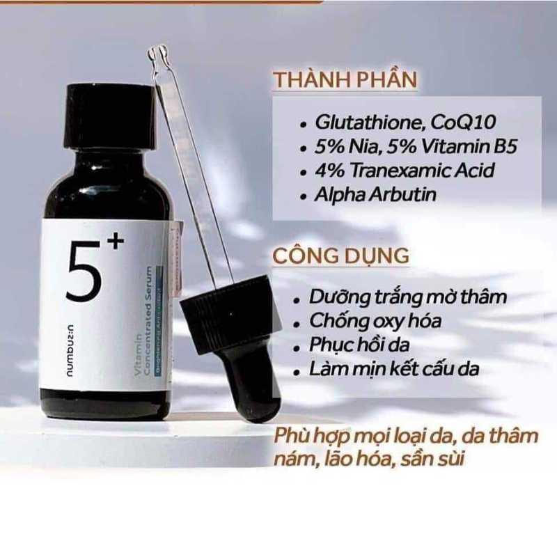 Serum Numbuzin No.5+ giảm vết thâm giảm mụn trắng da tái tạo da trắng da - Cao…