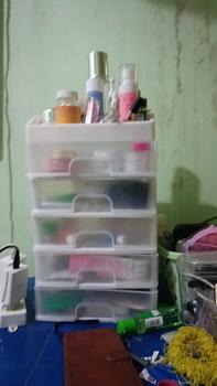 Product Review of Rak Kosmetik 5 Susun Laci Tarik Organizer Meja Rias Kamar Storage Serbaguna Plastik Putih Aesthetic Bagus from G** C**d 1