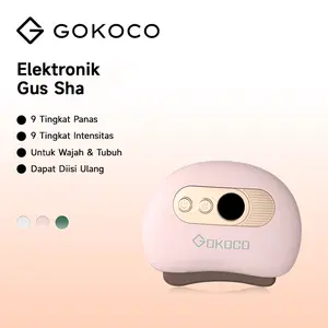 【GOKOCO.ID】Gua Sha Alat Pijat Elektrik Face Massage Electric Massager - Natural Bianstone 2 in1 Fisioterapi Scraping Kerikan Kerokan badan dan wajah