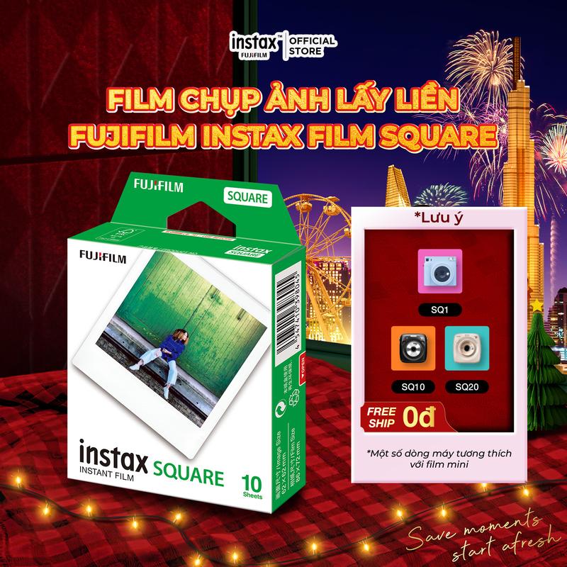  Phim Chụp Ảnh Lấy Liền Fujifilm Instax Film Square Viền Trắng Hộp 10 Tấm - Dùng Cho Dòng SQUARE  Mini12 MiniEVO không dùng được  