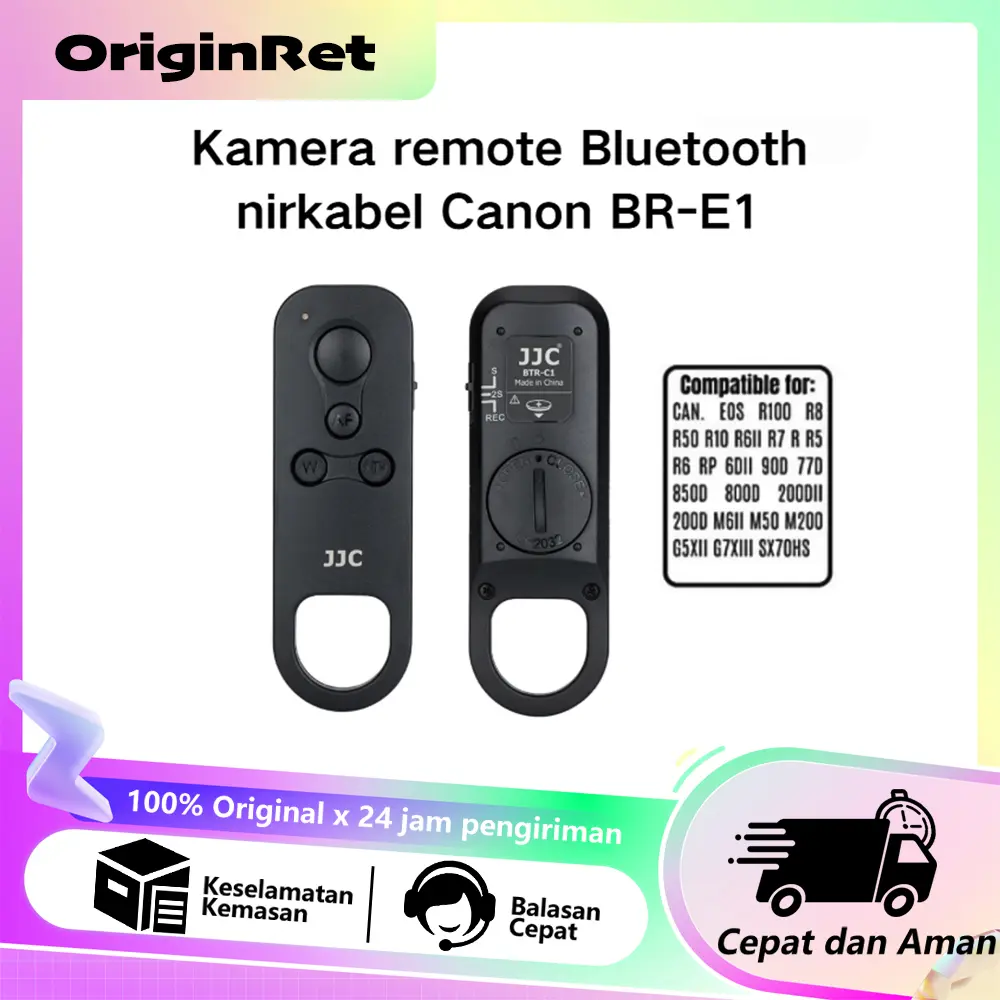 JJC Wireless Bluetooth Remote BTR-C1 For Canon  EOS R. RP .M50. M6I1.M200,6D1,77D. 800D.90D.200D.EOS R5 POWERSHOT SX70 HS G5X MARK II, G7X MARK III