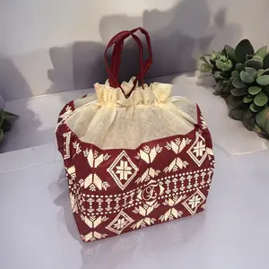 (12 Pcs) Tas Hajatan Serut Batik Nusantara 22x22 cm