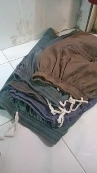 Product Review of 100k Dpt 5Pcs Celana Kanvas Semi Jeans Kolor Harian Santai Abu Cargo Karet Melar Nyaman Lembut Casual Pria from h**1 0