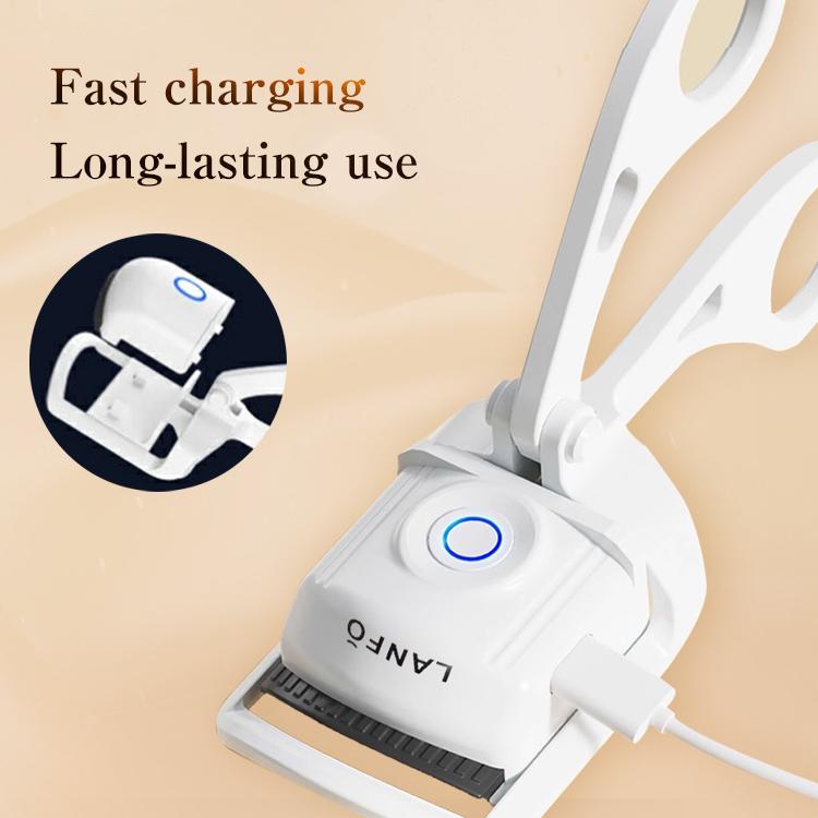Lanfo Portable Heated Eyelash Curler 2 Level Temp Quick Heating ...