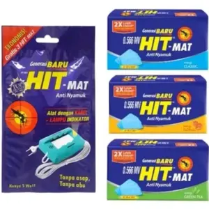 ￼Hit Mat Alat & Refill Anti Nyamuk Listrik / Obat Nyamuk Elektrik