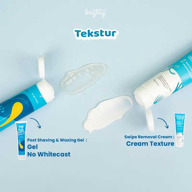 Brighty Swipe Removal Cream X Post Shaving & Waxing Gel Ketiak 4