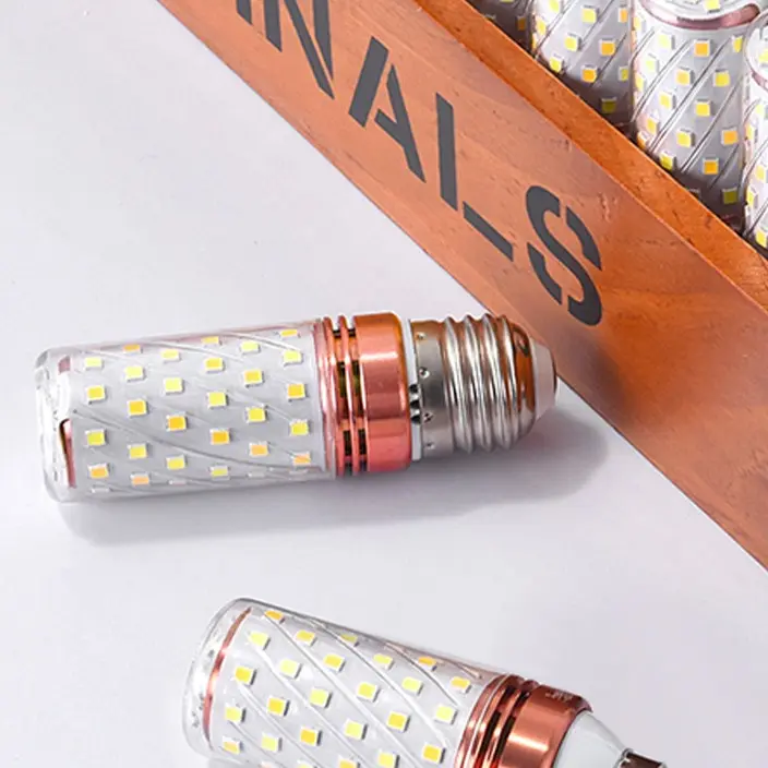 Lampu jagung LED 3 warna 48W 30W 24W 12W lampu rumah tangga 6000k 4000k kepala bohlam kuat mulut sekrup E27 visibilitas lampu variabel lampu jagung LED 3