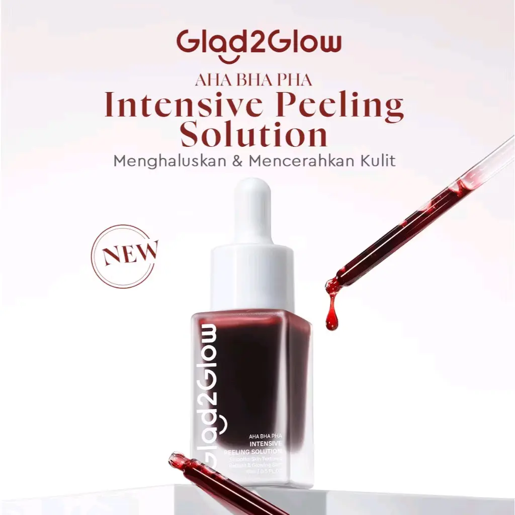GLAD2GLOW AHA BHA PHA INTENSIVE PEELING SOLUTION | RETINOL | SERUM | MENGHALUSKAN | MENCERAHKAN KULIT | G2G