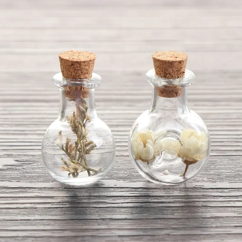 Nút Chặn Nút Chai Mini, Bộ 5 Cái, Để Đồ Trang Trí Nhà Cửa Và Lưu Trữ, Lọ Mẫu Rỗng Lọ Điều Ước, Chai Nút Chai Thủy Tinh 5