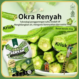 【Luckymore】Okra Renyah 43gr, Keripik Sayur  Rendah Kalori Snack Sehat Halal 100% Terbuat Dari Okra Segar Tinggi Serat Camilan Crispy Food Cemilan