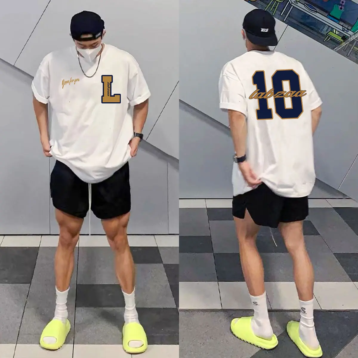 T-shirt Atasan Baju Kaos Oversize Pria Putih Lengan Pendek Dewasa Distro Katun Combed Cowok Keren C126