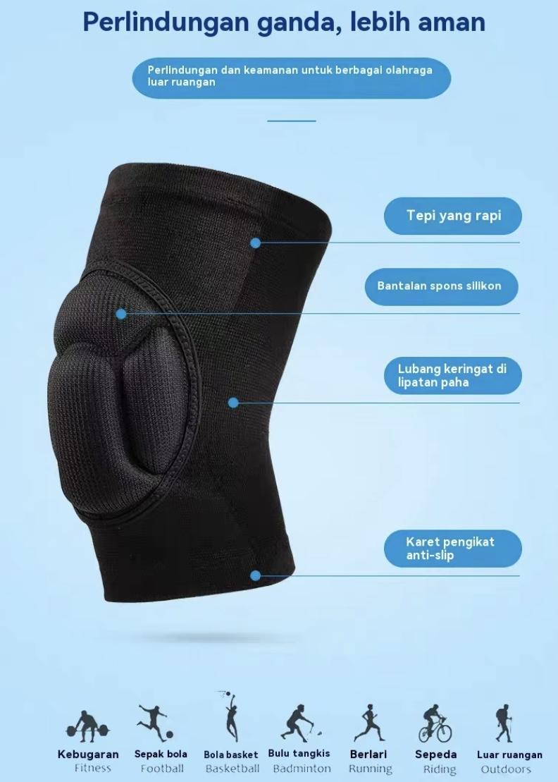 Kneepad speeds Futsal Jonas Knee pad Knepad Kniped Deker Lutut Pelindung Kiper Futsal Knee protector Tangan Pelindung lutut busa tempurung kura-kura yang hangat,cocok untuk bersepeda, hiking,dan berolahraga.