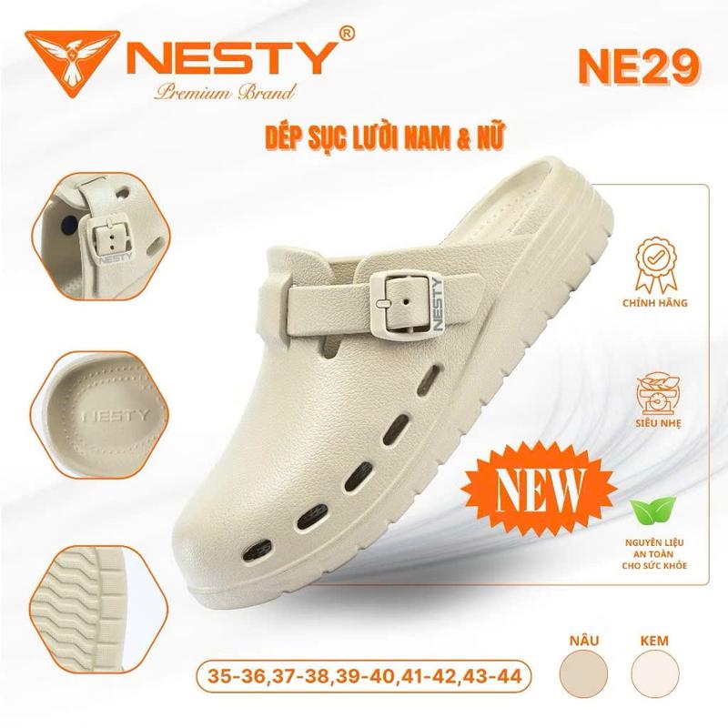{ NE29 }  Dép Sục Lười NE29 Nam Nữ Thương Hiệu NESTY Chất Liệu EVA Siêu Nhẹ & Chống Trượt