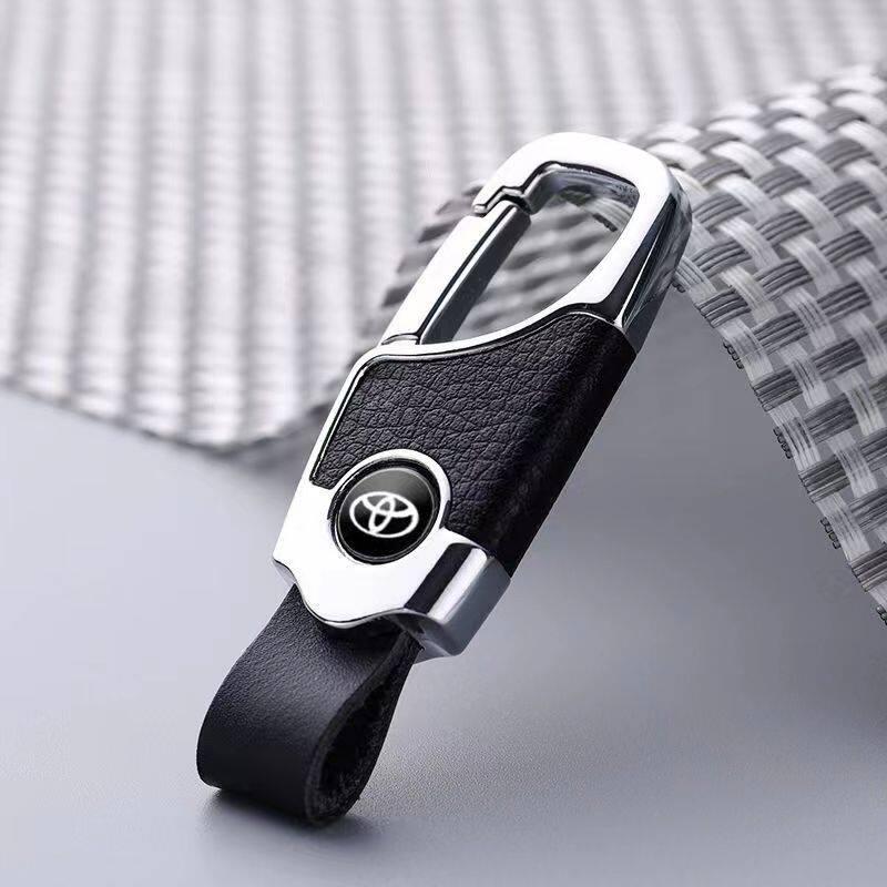 Product Introduction of Car keychain suitable for Toyota Rav4 vios Levin corolla camry terrios leather keychain waist pendant 8
