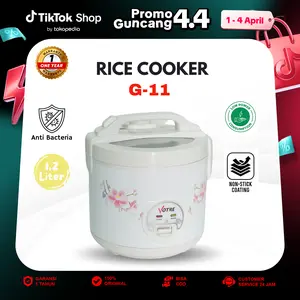 【COD】Advance Votre G-11 Rice Cooker Elektrik 1.2L 350 W Penanak Nasi Tutup Kaca Transparan Garansi Resmi 1 Tahun