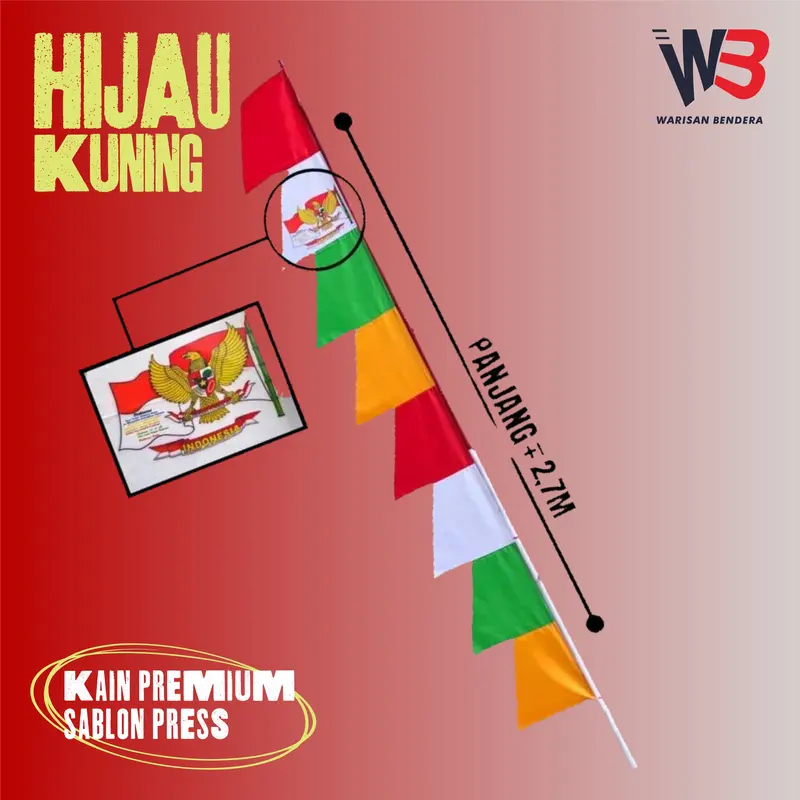 (10PCS) BENDERA UMBUL UMBUL GARUDA BIG SALE 3