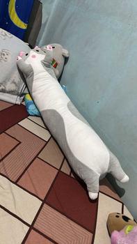 Product Review of 50-90CM Long cat plush toy cute stuffed toy cat plushie pillow children Dolls Long Pillow Sleeping For  baby kid birthday gift from n**s 0