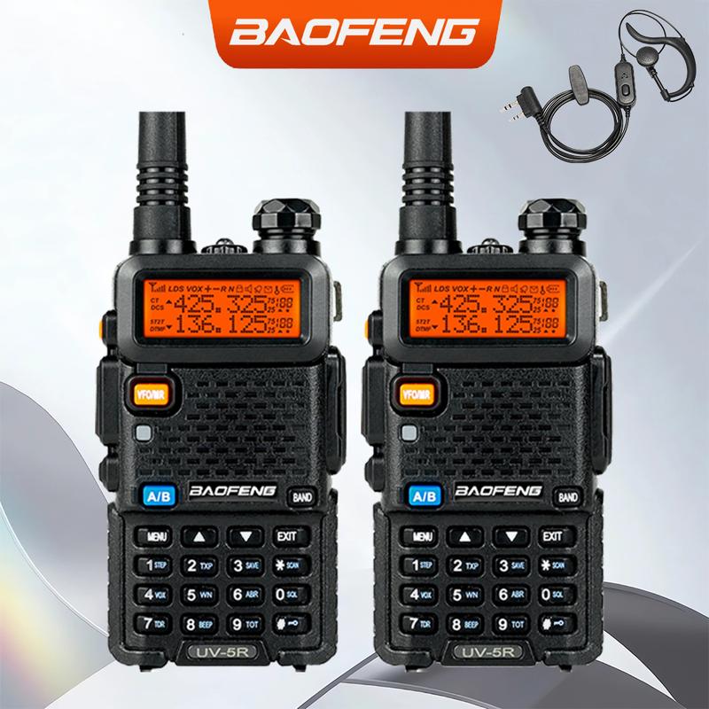 Bộ đàm 2 PCS Baofeng UV 5R 5W Bộ đàm VHF / UHF 128 CH Đài phát thanh hai chiều băng tần kép chính hãng