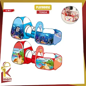 SM M6 Mainan Tenda Anak Terowongan 4 Fungsi Beraneka warna