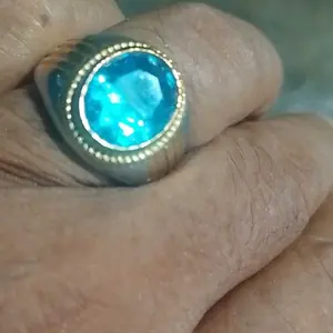 CINCIN BATU BLUE TOPAZ MINIMALIS SUPER KEREN