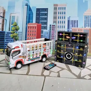 AF Miniatur Miniatur Truk Sound Horeg Full Lampu RGB dengan Speaker 2inch Baterai Tahan Lama Bluetooth Ampli 5V Cocok untuk Kolektor