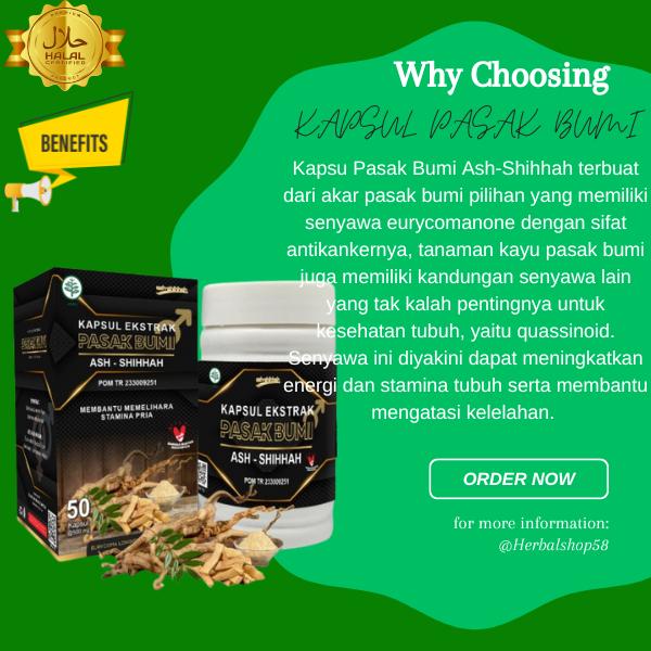 Kapsul Pasak Bumi Ash-Shihhah isi 50 Kapsul Original