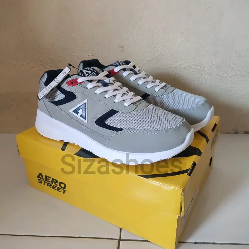 [Original] Sepatu Aerostreet 37-44 Osaka Series Krem / Putih / Abu Abu / Hitam - Sneakers Sport Pria Wanita Shoes 4