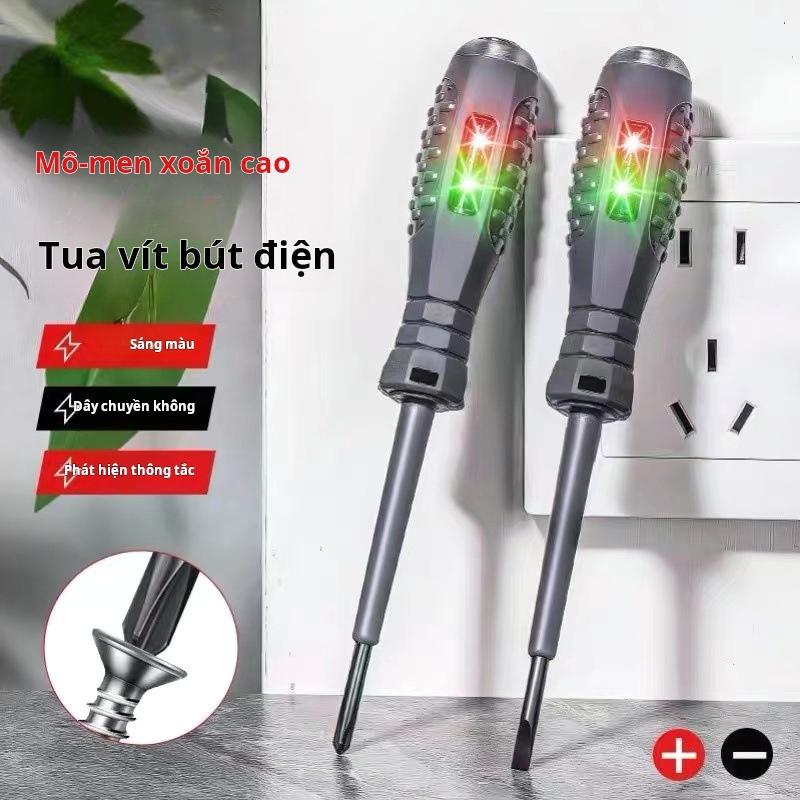 Combo (BỘ 2 CHIẾC) Tua Vít Bút Thử Điện đèn màu, cảm ứng Từ Thông Minh Thế Hệ Mới. đồng hồ Dụng cụ, bút thử, thợ điện bút dò thiết bị bút thử vít thử điện cao cấp