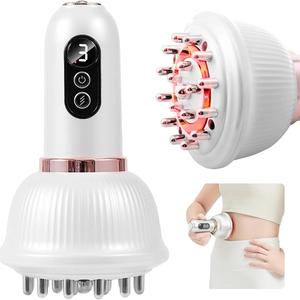 Masajeador de drenaje linfático con calefacción y vibración, herramienta para dar forma al cuerpo en piernas, brazos y abdomen, cepillo eléctrico inalámbrico de meridianos