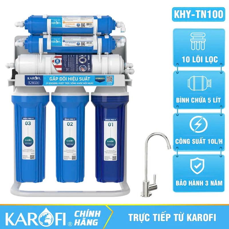Máy Lọc Nước Karofi KHY-TN100 và TN99 Model mới 2025 Tăng Kiềm Tính Nước Bảo hành 3 năm Chính hãng