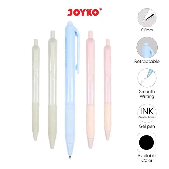 Pulpen/Paspen Gel/ Pen /Bollpoint Joyko GP-337 Stationery Bolpen /pcs Hitam Tinta 1