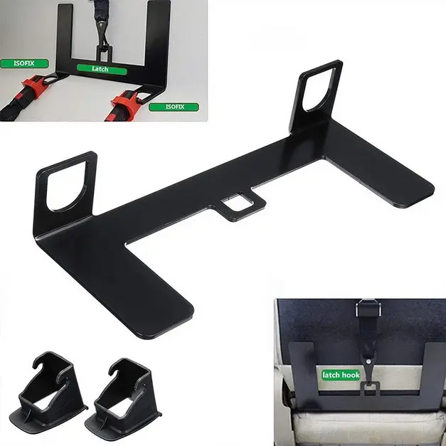 Isofix Konektor Gesper Sabuk Pengaman Mobil Latch Safety Lock Kursi Bayi Cocok untuk Compact SUV & Hatchback Baja Berkualitas Tinggi Instalasi Cepat dan Mudah Hitam