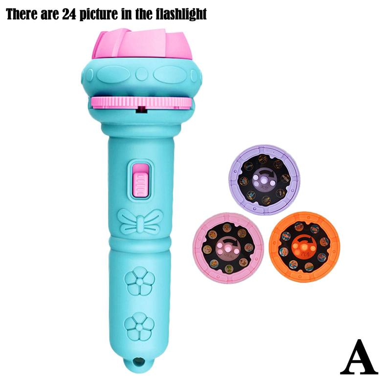 Product Introduction of Children's Luminous Projection Flashlight Mini Projector Toy Slide Replaceable M8V3 21
