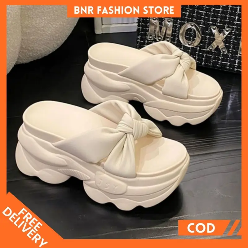 BFS - Sandal Wedges Wanita Hak Tebal Kombi Variasi CK 551 0
