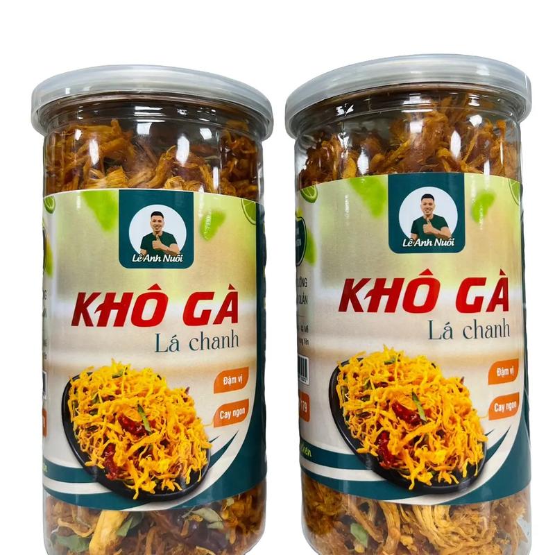  Combo 500g khô gà lá chanh  2 hũ 250g  