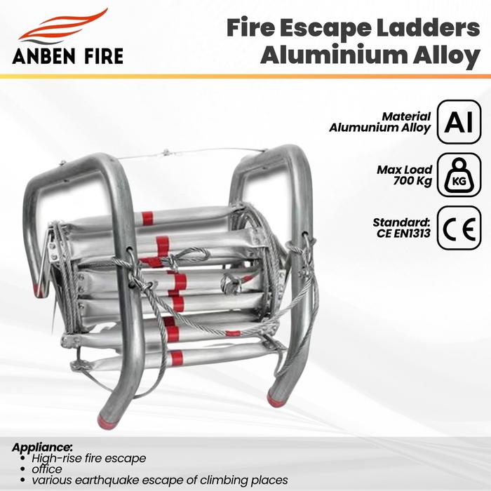 Gambar Tangga Evakuasi Kebakaran Aluminium – Gantung Jendela Portable Emergency Ladder - 20 Meter dari gudangsafetycom Kota Administrasi Jakarta Barat Tokopedia
