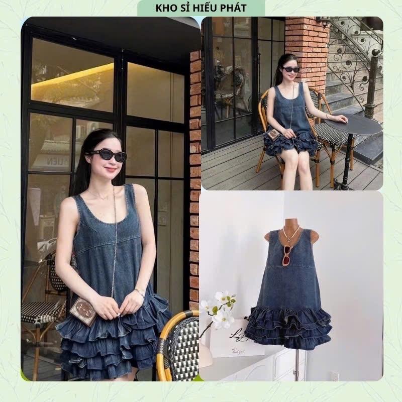 Váy Bò Dáng Xoè Sát Nách Đuôi Bèo Tôn Dáng Xinh Xắn by HP