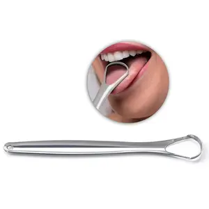 Sikat Pembersih Lidah Stainless Steel Reusable Kebersihan Mulut Gigi Perawatan Membersihkan Tahan