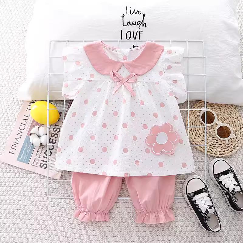 Baju Anak - Setelan Flamo Anak Perempuan Sablon Flower / Oneset Fashion Lucu Anak Perempuan Terbaru 1