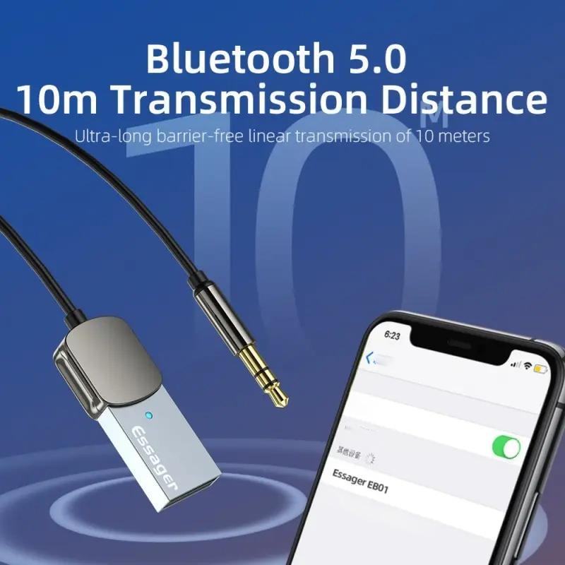 Product Introduction of Bluetooth Audio Receiver Dongle USB To 3.5mm Jack Car Audio Aux Bluetooth 5.0 Handsfree Kit 37