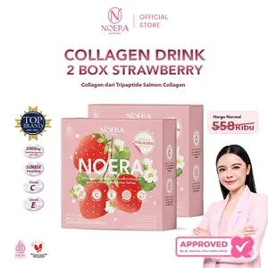 Paket 2 box Noera Collagen Drink With Birdnest and Saffron Extract I Minuman Kolagen L-Gluthatione | Gluthatione Drink l Noera Premium Collagen Drink | Collagen Beauty | Noera Kolagen | Suplemen Kolagen Gluthatione l Improved Formula