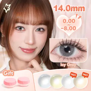 【COD&Gray】Magister Softlens Minus(0.00 s/d -8.00) Queen Icy Gray/Amber/Ochre/Graphite Lensa Kontak Soflens Murah Natural Icy Gray Kadar air 38% Diameter 14mm Soflen Lensa Warna Contact Lens Eye