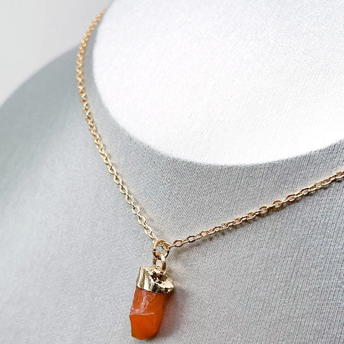 RAW CARNELIAN PENDANT - CREATIVITY, VITALITY AND ENERGY