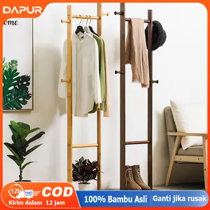 [DH]Gantungan baju berdiri gantungan tas stand hanger aesthetic Gantungan baju hanger Rak mantel kayu kayu Gantungan Baju Coat Rack Gantungan Tas Dan Topi Multifungsi Gantungan Tas