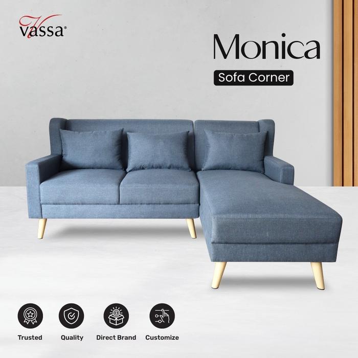 Gambar Sofa Corner Monica Sofa L Sudut Sofa L Minimalis By Vassa dari Vassa Sofa & Home Kab. Bogor Tokopedia