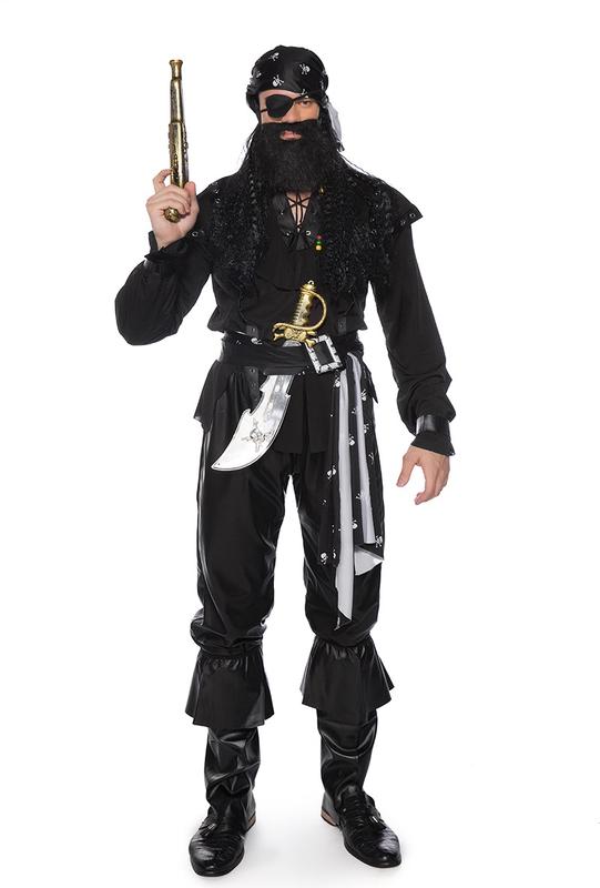 Product Introduction of 1 Zhu Mi Lian New Split Size Stage Costume Adult Men Role-Playing Outfit Wansheng Pirate One-Eyed Dragon Suit 9
