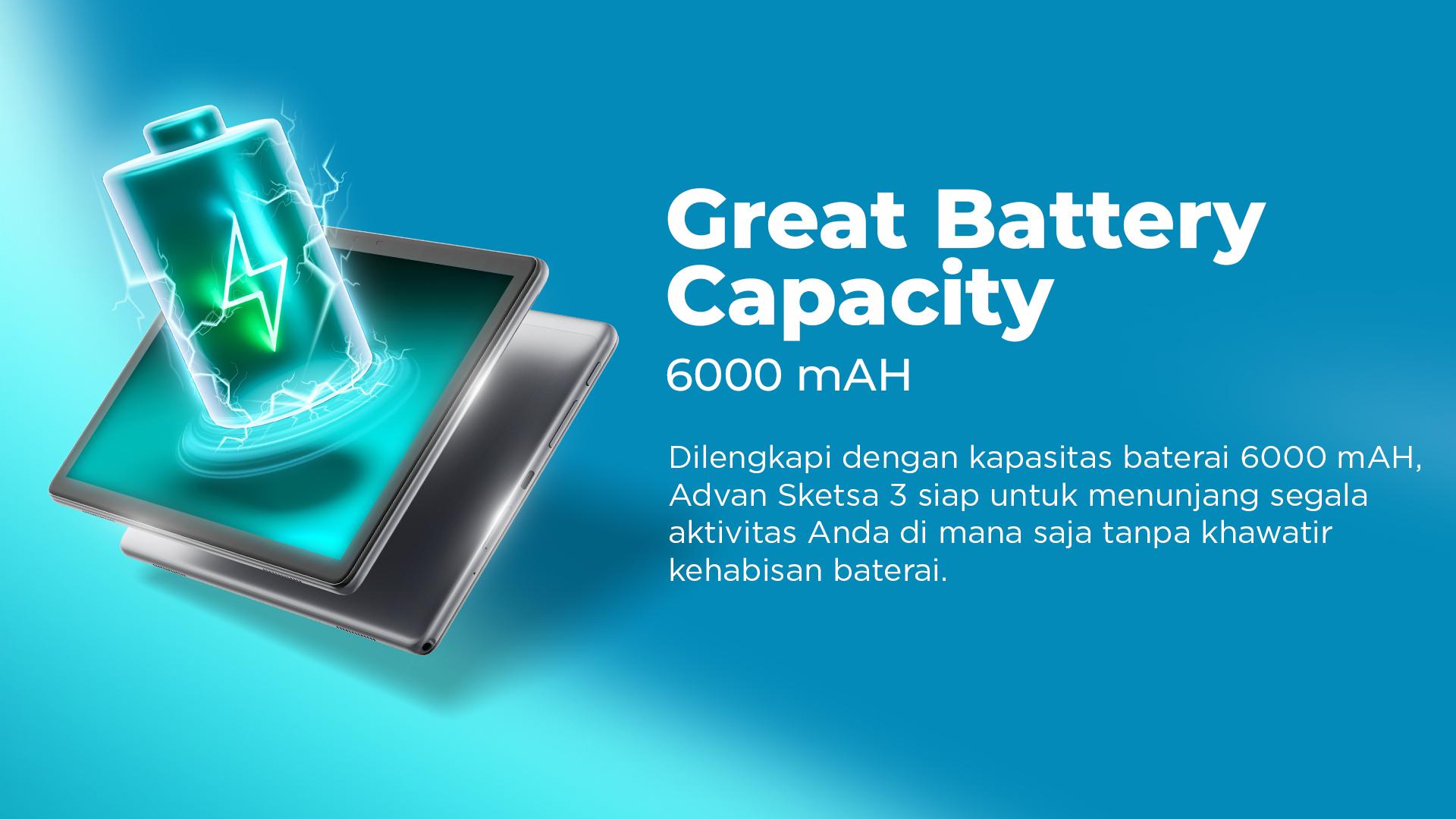 (FREE KEYBOARD + STYLUS PEN) ADVAN Tablet Sketsa 3 6GB/128GB 10.1” Inci HD IPS Dual SIM Card 4G LTE WiFi Bluetooth Tiger T606 Android