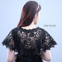 Gambar BOLERO LACE KOREA AKSESORIS WEDDING PESTA OUTER HITAM BWW013 - Hitam dari Lenka Wedding Shop Kota Surabaya 5 Tokopedia